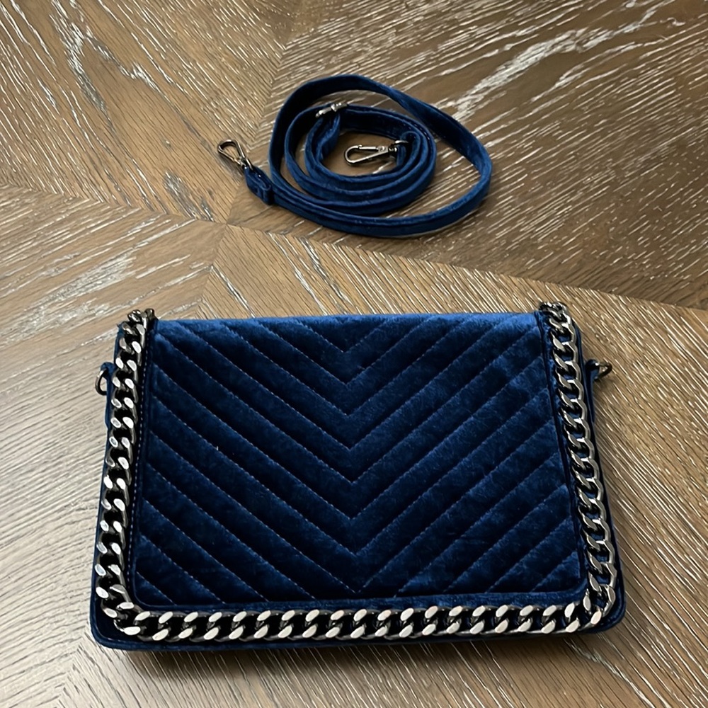 Aldo blue velvet evening crossbody bag - Picture 10 of 17